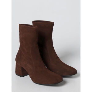 Stuart Weitzman Womens Sleek 60 Booties Walnut Brown Suede Heeled Sock Boots 9.5